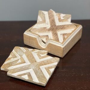 Wood Coaster Set